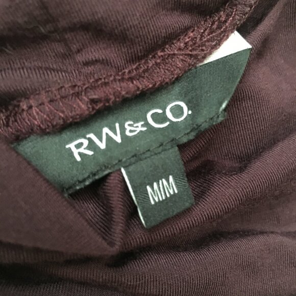 RW&CO. Plum Mockneck Soft Sleeveless Jersey Tank - Picture 5 of 12